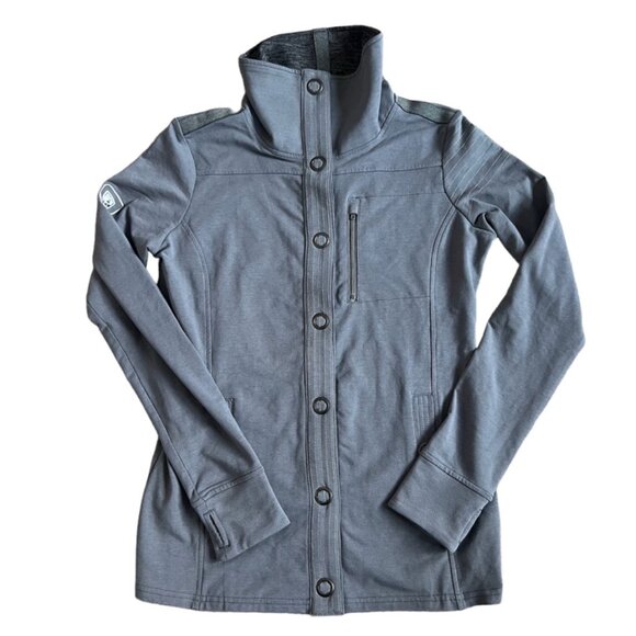 Kuhl Women’s Krush Jacket Sz XS Funnel Neck Grey Outdoors Hiking GUC - Picture 1 of 10